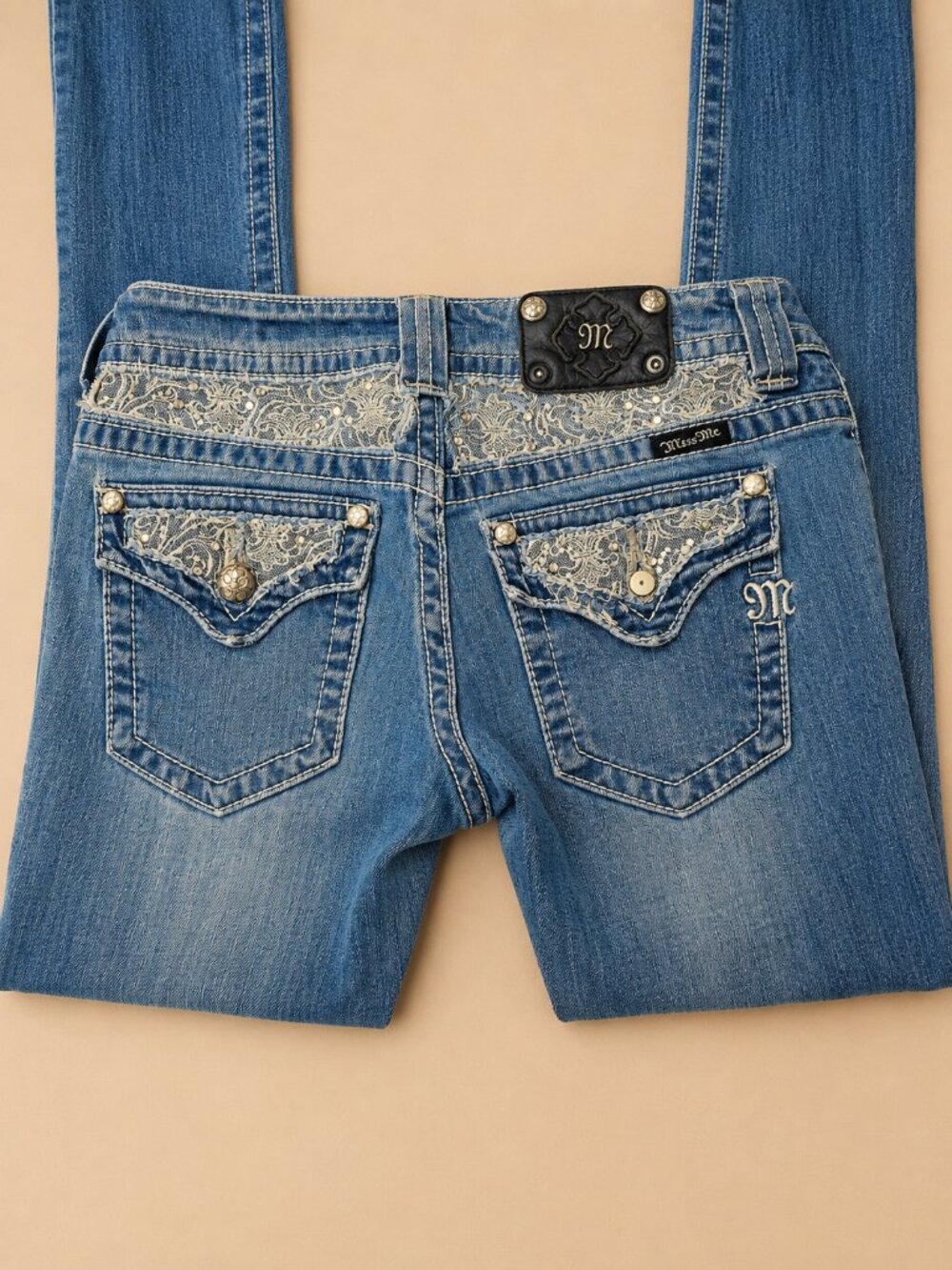 Miss Me Jeans Light blue Denim Boot Cut Size 28x33